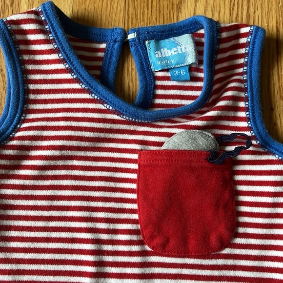 Elephant and Mouse Striped Romper - Picture 5 of 5